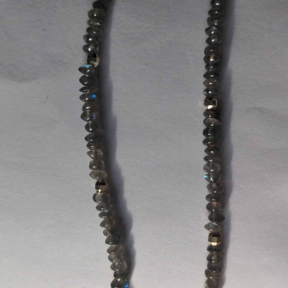 Solid Sterling Silver Labradorite Pendant Necklac… - image 4